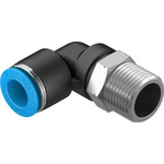 Festo Elbow Threaded Adaptor, R 3/8 Male to Push In 10 mm, Threaded-to-Tube Connection Style, 130736