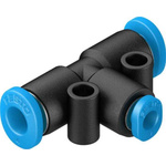 Festo QS Series Tee Tube-to-Tube Adaptor, Tube-to-Tube Connection Style, 153368