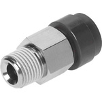 Festo Straight Threaded Adaptor, R 1/4 Male to Push In 12 mm, Threaded-to-Tube Connection Style, 160505