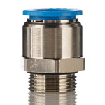 Festo QS Series Straight Threaded Adaptor, G 3/4 Male to For tubing outside diameter 22 mm, Threaded-to-Tube Connection