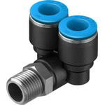 Festo Y Threaded Adaptor, Push In 10 mm to Push In 10 mm, Threaded-to-Tube Connection Style, 153178
