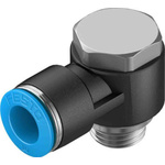 Festo Elbow Threaded Adaptor, G 1/4 Male to Push In 10 mm, Threaded-to-Tube Connection Style, 132065