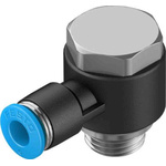 Festo Elbow Threaded Adaptor, G 1/4 Male to Push In 6 mm, Threaded-to-Tube Connection Style, 132063