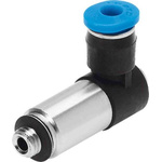 Festo Elbow Threaded Adaptor, M5 Male to Push In 4 mm, Threaded-to-Tube Connection Style, 130835