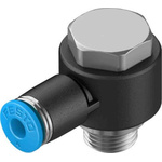 Festo Elbow Threaded Adaptor, G 1/8 Male to Push In 4 mm, Threaded-to-Tube Connection Style, 132060