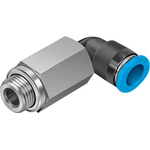 Festo Elbow Threaded Adaptor, G 1/8 Male to Push In 4 mm, Threaded-to-Tube Connection Style, 186270