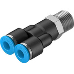 Festo Y Threaded Adaptor, Push In 6 mm to Push In 6 mm, Threaded-to-Tube Connection Style, 153140