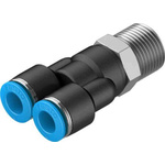 Festo Y Threaded Adaptor, Push In 8 mm to Push In 8 mm, Threaded-to-Tube Connection Style, 153143