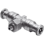 Festo Tee Threaded Adaptor, Push In 4 mm to Push In 4 mm, Threaded-to-Tube Connection Style, 164200