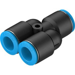 Festo QSY Series Y Tube-to-Tube Adaptor, Push In 12 mm to Push In 12 mm, Tube-to-Tube Connection Style, 130811