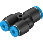 Festo QSY Series Y Tube-to-Tube Adaptor, Push In 6 mm to Push In 4 mm, Tube-to-Tube Connection Style, 130812