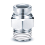 SMC KQB2 Series Straight Threaded Adaptor, G 1/2 Male to Push In 16 mm