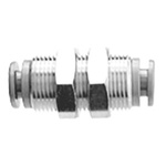 SMC KR Series Bulkhead Tube-to-Tube Adaptor, Push In 6 mm to Push In 6 mm