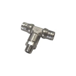 Legris 3608 Series Tee Threaded Adaptor, R 1/8 Male to Push In 4 mm, Threaded-to-Tube Connection Style