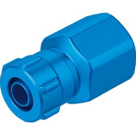 Festo ACK Series Straight Fitting, G 1/8 Female to Push In 8 mm, Threaded-to-Tube Connection Style, 7842