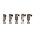 Norgren PNEUFIT 10 Series Straight Fitting, Push In 4 mm to Push In 4 mm, Tube-to-Tube Connection Style, 10040