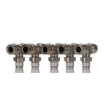 Norgren PNEUFIT 10 Series Straight Threaded Adaptor, R 1/8 Male to Push In 6 mm, Threaded-to-Tube Connection Style,