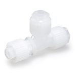 SMC LQ1 Series Union Tee, 1/4 in to 1/4 in, Tube-to-Tube Connection Style, LQ1T2A