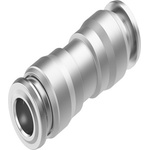 NPQR Series Push-in Fitting, Push In 6 mm to Push In 6 mm, Tube-to-Tube Connection Style, NPQR-D-Q6