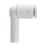 SMC KQ2 Series Plug-in Elbow, 1/4 in to Push In 16 mm, Tube-to-Tube Connection Style