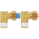 SMC KF Series Male Stud Elbow, R 1/8 to Push In 6 mm, Threaded-to-Tube Connection Style