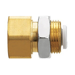 SMC KQ2 Series Bulkhead Threaded-to-Tube Adaptor, G 1/4 to Push In 8 mm, Threaded-to-Tube Connection Style