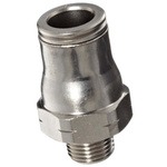 Legris LF3600 Series Straight Threaded Adaptor, R 3/8 Male to Push In 8 mm, Threaded-to-Tube Connection Style