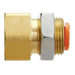 SMC KQ2 Series Straight Threaded Adaptor, G 3/8 Male to Push In 6 mm, Threaded-to-Tube Connection Style