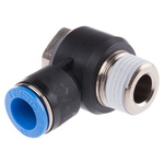 Festo QS Series Elbow Threaded Adaptor, R 1/2 Male to Push In 12 mm, Threaded-to-Tube Connection Style, 153095