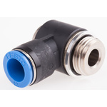 Festo QS Series Elbow Threaded Adaptor, G 1/2 Male to Push In 12 mm, Threaded-to-Tube Connection Style, 186156