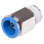 Festo QS Series Straight Threaded Adaptor, R 1/2 Male to Push In 16 mm, Threaded-to-Tube Connection Style, 153011