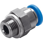 Festo QS Series Straight Threaded Adaptor, G 1/2 Male to Push In 12 mm, Threaded-to-Tube Connection Style, 186104