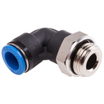 Festo QS Series Elbow Threaded Adaptor, G 1/2 Male to Push In 12 mm, Threaded-to-Tube Connection Style, 186125