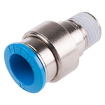 Festo QS Series Straight Threaded Adaptor, R 1/4 Male to Push In 12 mm, Threaded-to-Tube Connection Style, 190649