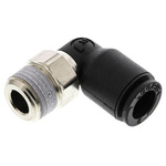 Legris LF3000 Series Elbow Threaded Adaptor, R 3/8 Male to Push In 16 mm, Threaded-to-Tube Connection Style