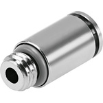 Festo NPQH Series Straight Threaded Adaptor, G 3/8 Male to Push In 12 mm, Threaded-to-Tube Connection Style, 578379