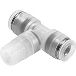 Festo NPQP Series Tee Threaded Adaptor, Push In 12 mm to Push In 12 mm, Threaded-to-Tube Connection Style, 133079
