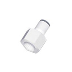 Legris LF6300 LIQUIfit Series Straight Threaded Adaptor, R 1/8 Female to Push In 6 mm, Threaded-to-Tube Connection Style
