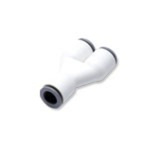 Legris LF6300 LIQUIfit Series Y Tube-to-Tube Adaptor, Push In 12 mm to Push In 12 mm, Tube-to-Tube Connection Style
