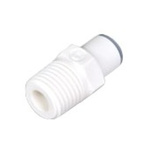 Legris LF6300 LIQUIfit Series Straight Threaded Adaptor, R 1/8 Male to Push In 6 mm, Threaded-to-Tube Connection Style