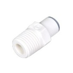 Legris LF6300 LIQUIfit Series Straight Threaded Adaptor, R 1/4 Male to Push In 8 mm, Threaded-to-Tube Connection Style