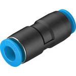 Festo QS Series Reducer Nipple, Push In 8 mm to Push In 6 mm, Tube-to-Tube Connection Style, 130692