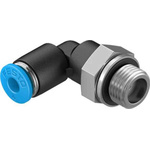 Festo Elbow Threaded Adaptor, G 1/8 Male to Push In 12 mm, Threaded-to-Tube Connection Style, 132048