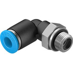 Festo Elbow Threaded Adaptor, G 1/8 Male to Push In 6 mm, Threaded-to-Tube Connection Style, 132049