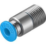 Festo Straight Threaded Adaptor, R 1/8 Male to Push In 4 mm, Threaded-to-Tube Connection Style, 133191