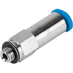 Festo Straight Threaded Adaptor, M5 Male to Push In 6 mm, Threaded-to-Tube Connection Style, 153292