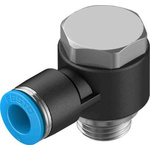 Festo Elbow Threaded Adaptor, G 1/4 Male to Push In 8 mm, Threaded-to-Tube Connection Style, 132064