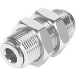 Festo NPQM Series Bulkhead Tube-to-Tube Adaptor, Push In 8 mm to Push In 8 mm, Tube-to-Tube Connection Style, 558808