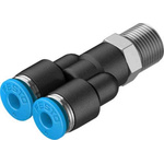 Festo Y Threaded Adaptor, Push In 4 mm to Push In 4 mm, Threaded-to-Tube Connection Style, 153138