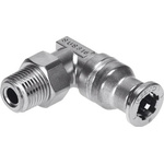 Festo CRQSL Series Elbow Threaded Adaptor, R 1/8 Male to R 1/8 Male, Threaded Connection Style, 162872